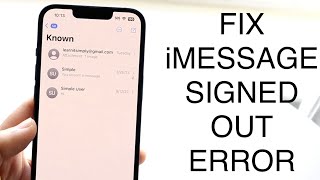 How To FIX iMessage Signed Out Error! (2023)