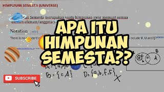 Sekilas Teori Himpunan: 6. Himpunan Semesta (Universe Set)