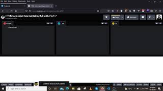 Fix HTML input type not taking full width