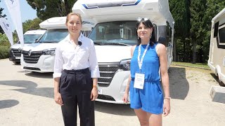 Cheap motorhomes 2024: Maple 640 semi-integrated camper from Italy with Sandra.