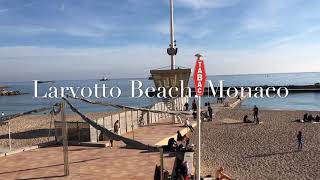 Larvotto Beach, Monte Carlo, Monaco. French Riviera on the Mediterranean Sea.