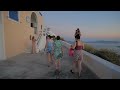 santorini greece fira thira walking tour 4k sunset 🌇 2023