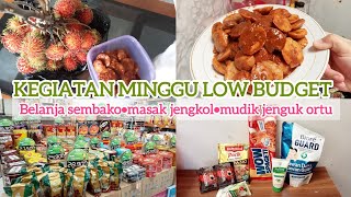 MINGGU LOW BUDGET ‼️| BELANJA SEMBAKO, MASAK JENGKOL, MUDIK JENGUK ORANG TUA