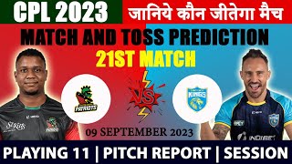 CPL 2023 | SNP vs SLK 21st Match Prediction | St Kitts And Nevis Patriots vs Saint Lucia Kings