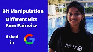 Google Coding Interview Question - Bit Manipulation - Different Bits sum pairwise