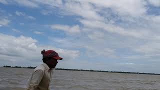 Journey by boat at Uchitpura hawor,  Netrokona