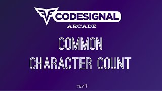 #10 Comman Character Count | Codesignal Solutions #javascript #coding #538 #programming #python