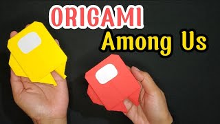 Cara membuat origami among us//origami easy