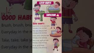 Good habits rhyme || brush brush brush 🪥🪥🪥#shorts #rhymeshorts #kidsshorts #trending #englishpoem