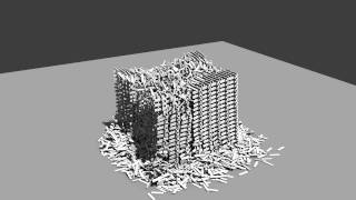 Over 12000 keva/kapla planks building collapse Blender 2.61