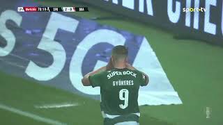 Golo Gyokeres: Sporting (3)-0 Braga - Liga Portugal Betclic | sport tv