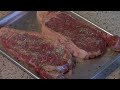 new york steaks grilled on the hamrforge beast