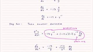 Implicit Differentiation - 2nd derivatives