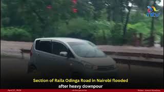 Nairobi Floods: Section of Raila Odinga Road flooded after heavy downpour