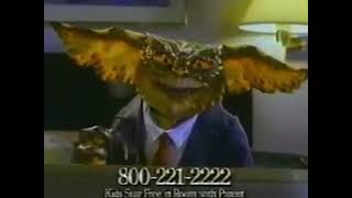 Brain Gremlin animatronic puppet assists in a vintage 90's hotel commercial