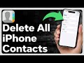 How To Delete ALL Contacts On iPhone