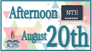 Afternoon Aug. 20th