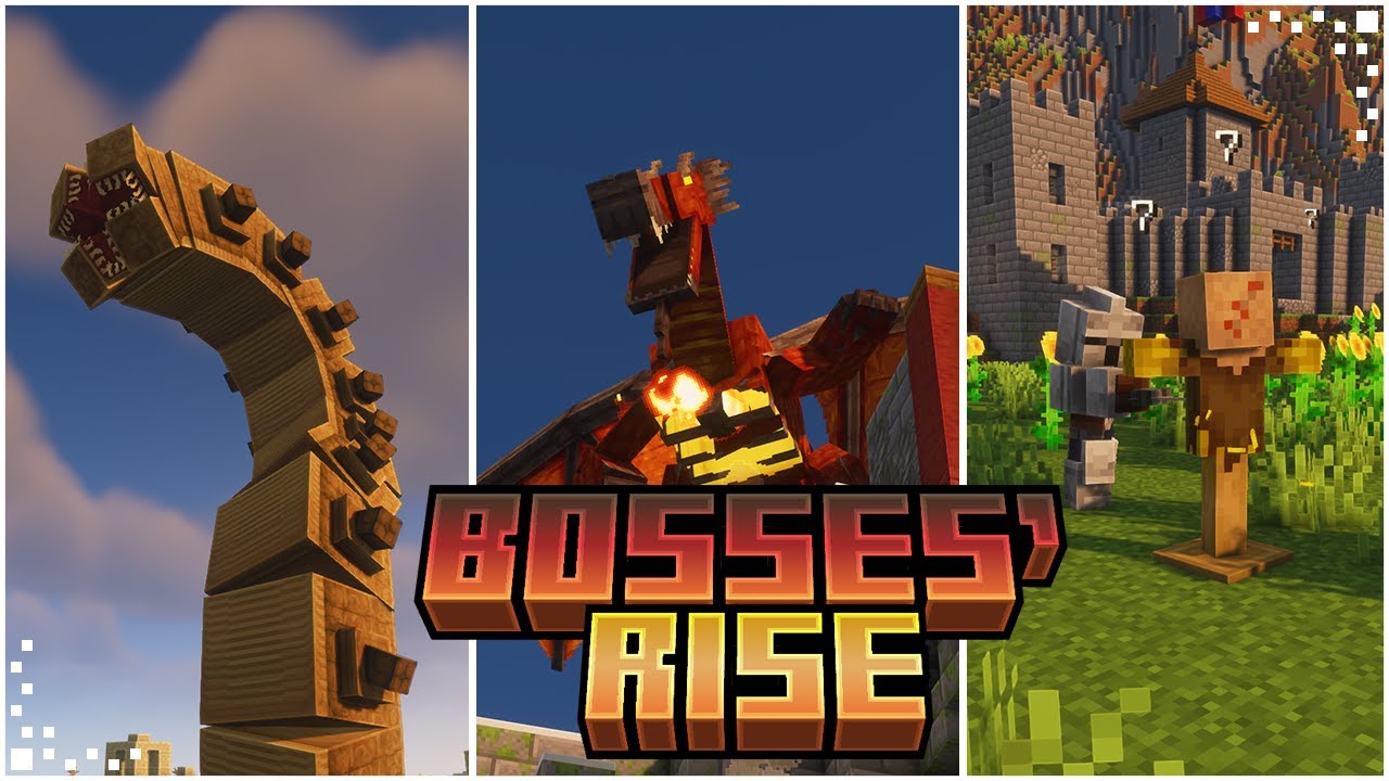 Bosses Rise Minecraft Mod Showcase Fight Epic New Bosses