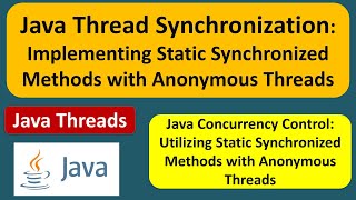 Java Thread Synchronization: Implementing Static Synchronized Methods with Anonymous Threads