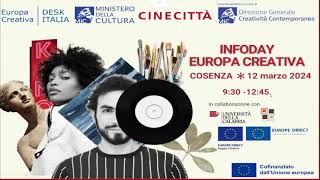 Europa Creativa - Infoday a Cosenza 12.03.2024