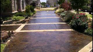 Decorative Concrete Driveways - Texas Concrete Wizard 817 937 4459