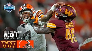 Washington Commanders vs. Cleveland Browns | 2023 Preseason Week 1 Game Highligh