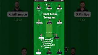 New Zealand vs India dream11 team | match prediction | Today dream11 team
