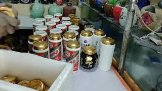 酒瓶做茶叶罐，都切割好了，安装盖子The wine bottle is made into a tea can, all cut, and the lid is installed