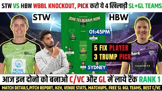 ST-w vs HB-w Dream 11 Prediction, Sydney Thunder vs Hobart Hurricanes Women Dream 11 Team #stwvshbw