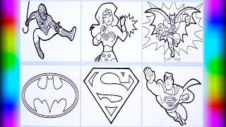 SUPERHEROES Coloring Page: SUPERMAN,WONDER WOMAN,SPIDERMAN Coloring | Egzod, EMM - Game Over {NCS }