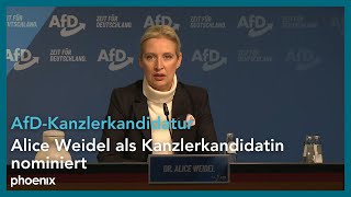 Vorstellung AfD-Kanzlerkandidatin mit Alice Weidel und Tino Chrupalla | 07.12.24