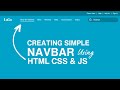 How to Create Simple Navbar With Flexbox