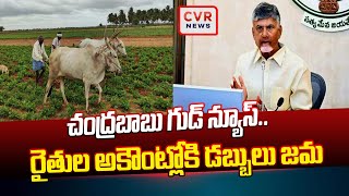 చంద్రబాబు గుడ్ న్యూస్.. రైతుల అకౌంట్లోకి డబ్బులు జమ | AP GOVT Good News To Farmers | CVR News