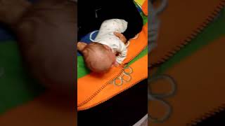 Five weeks old baby Orion's tummy time! Getting his neck strong!!! አምስተኛ ሳምንት!!!