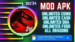 Jurassic World The Game Mod Apk Terbaru 2024 Unlimited Everything Link V 1.78.32