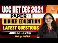 Teaching Aptitude For UGC NET Paper 1 | Higher Education Latest Questions June RE-Exam