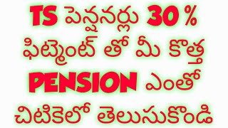 TS పెన్షనర్లు 30% ఫిట్మెంటుతో మీ కొత్త Pension ఎంతో చిటికెలో తెలుసుకోండి|TS PENSIONERS PRC 2021