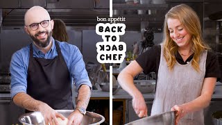 Binging with Babish Tries to Keep Up with a Professional Chef | Back-to-Back Che