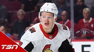 Brady Tkachuk reveals text brother Matthew sent him after first NHL fight