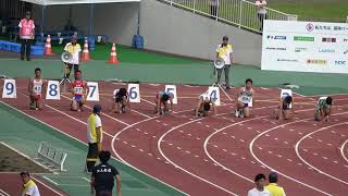 茨城国体2019 少年男子A100m準決勝3組 Kazuya MIYAUCHI 10.66(-0.5)