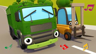 BIG Wheels On The Trucks Song | Nursery Rhymes & Kids Songs | Gecko's Garage | Trucks For Kids
