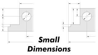 Dimensioning Small Parts in Mechanical Drawing