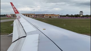 Inaugural AK6204 - AirAsia Airbus A320-251N Takeoff from Sultan Ismail Petra Airport