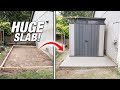 Pouring A HUGE Concrete Slab For A Storage Shed or Patio! DIY Step-By-Step Guide! How To