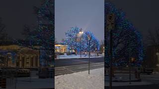 Winter Wonderland: Snowfall near Sparks Street in Ottawa