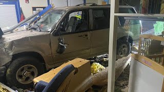 SUV slams into school over weekend, causing extensive damage