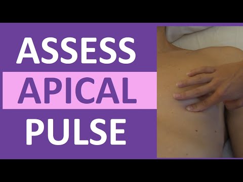 How do you find a woman’s apical pulse?