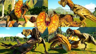 【恐竜】ディロフォサウルスのキル集【ジュラシックワールドエボリューション2】 - /Dilophosaurus kills a dinosaur