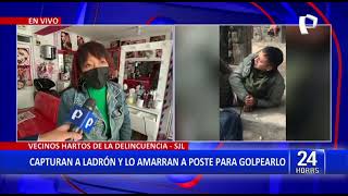 Justicia popular en SJL: Vecinos golpean a ladrón por asaltar a mujer