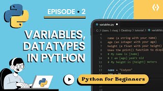 Python Variables & Data Types Tutorial 2025 | Python for Beginners | Episode-2